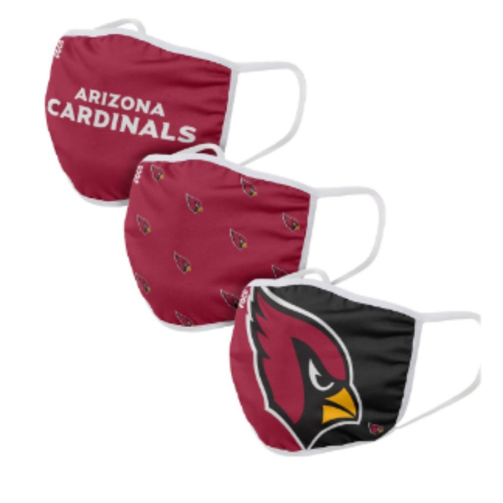 Arizona Cardinals FOCO Adult Face Covering 3-Pack